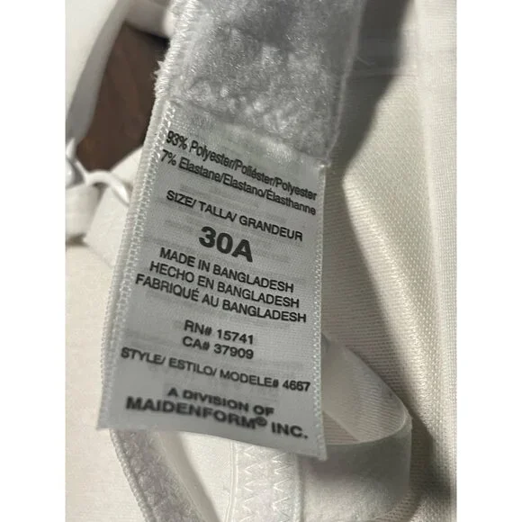 Maidenform Classic White Bra - Picture 3 of 5